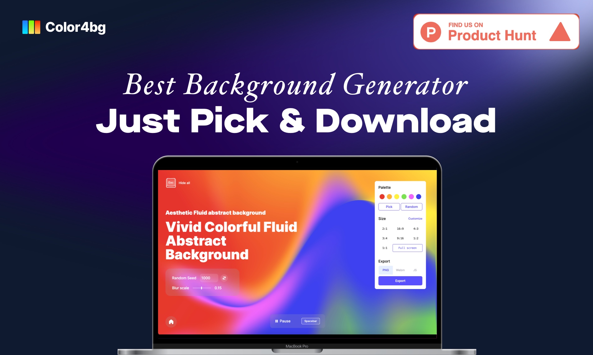 color4bg.com is now on producthunt